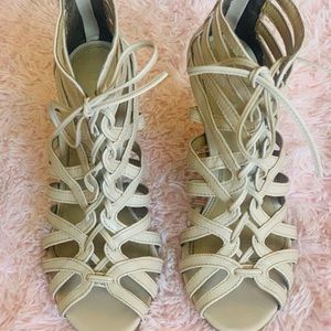 SOLD! LC Lauren Conrad Caged Peep Toe Heels